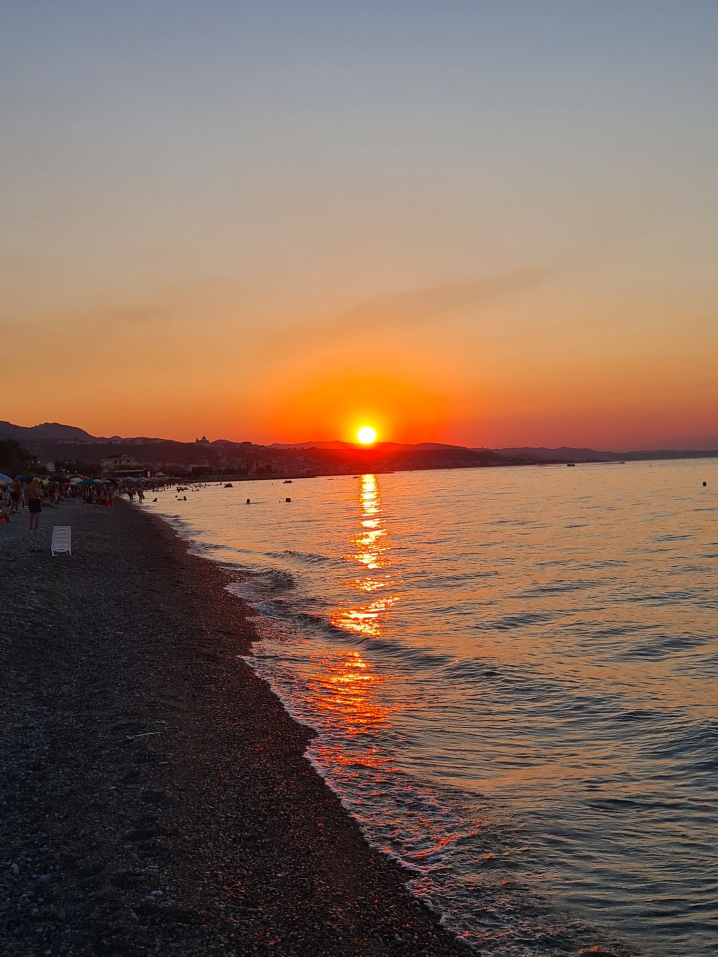 Tramonto sulla spiaggia